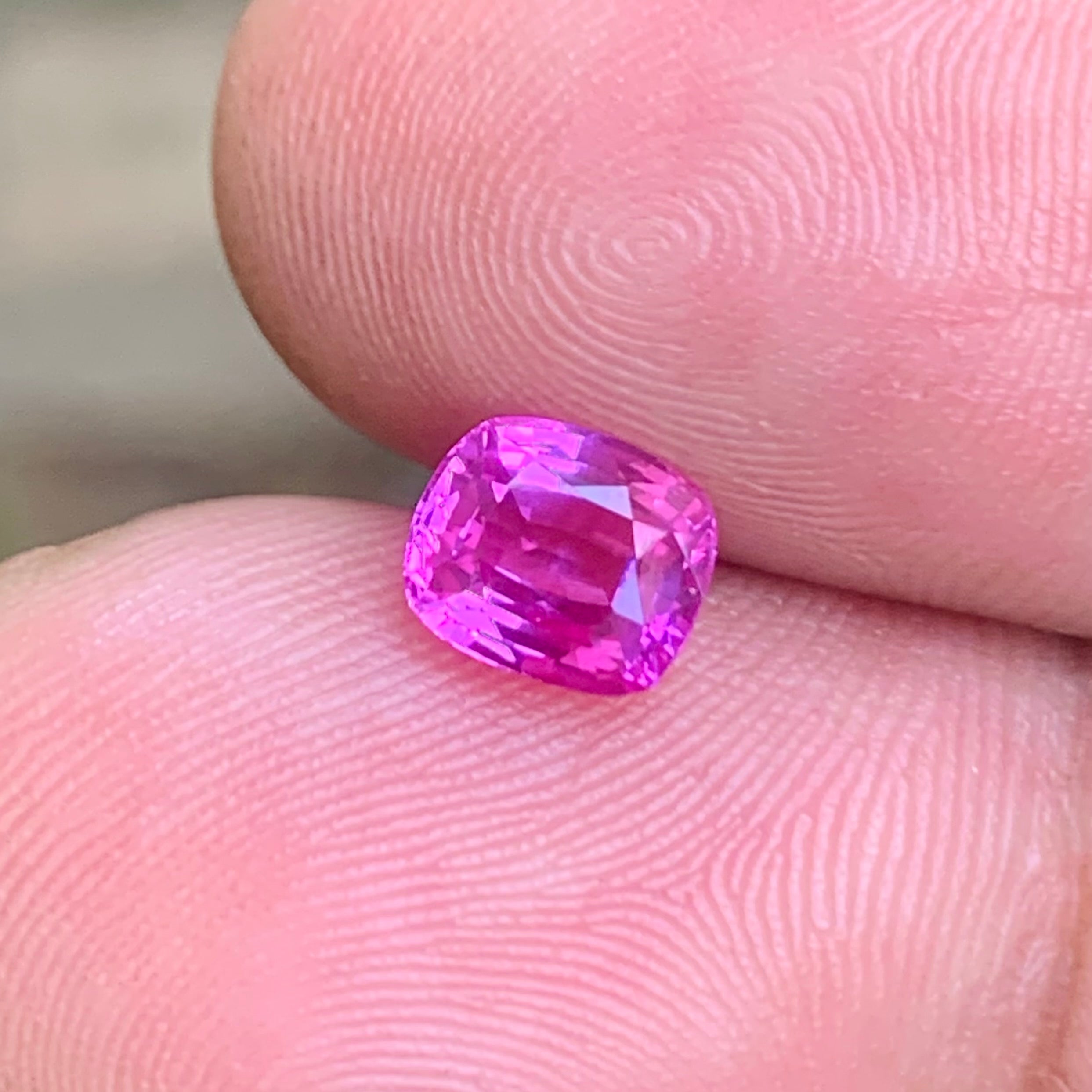 Unheated Hot Pink Sapphire 1.35 ct Cushion – Sri Lanka