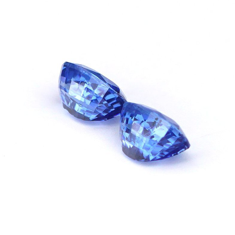 Unheated Blue Sapphire Pair 1.04 Ct - Coneflower Blue - Sri Lanka