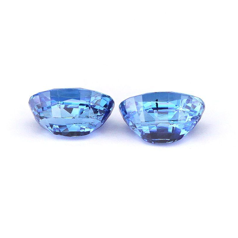 Unheated Blue Sapphire Pair 1.04 Ct - Coneflower Blue - Sri Lanka
