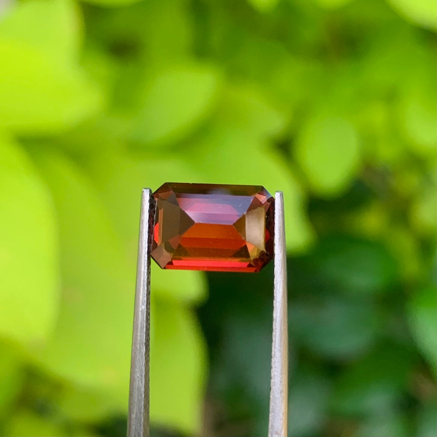 3.98 Ct Natural Malaya Garnet | Pyrope Spessatine Garnet | Rectangular Shape