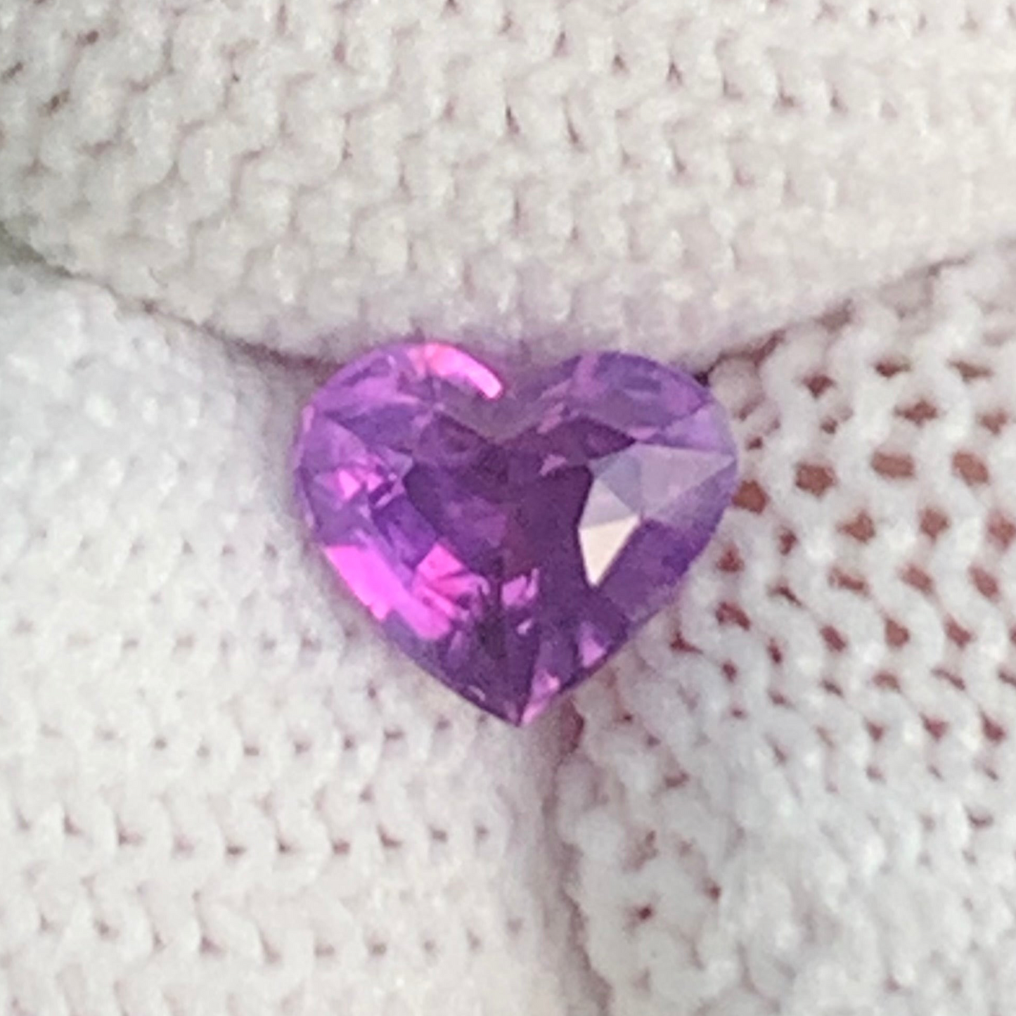 1.47 Ct Unheated Purple Sapphire – Heart Cut – Sri Lanka Origin - Natural Untreated Gem