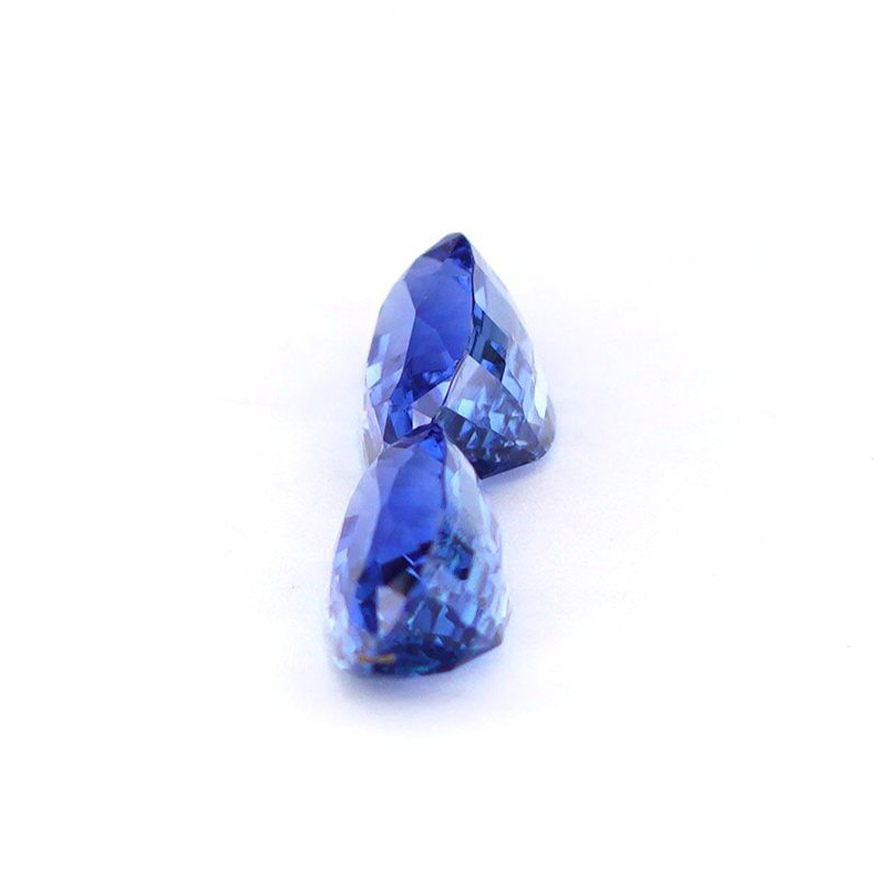 Unheated Blue Sapphire Pair 1.04 Ct - Coneflower Blue - Sri Lanka