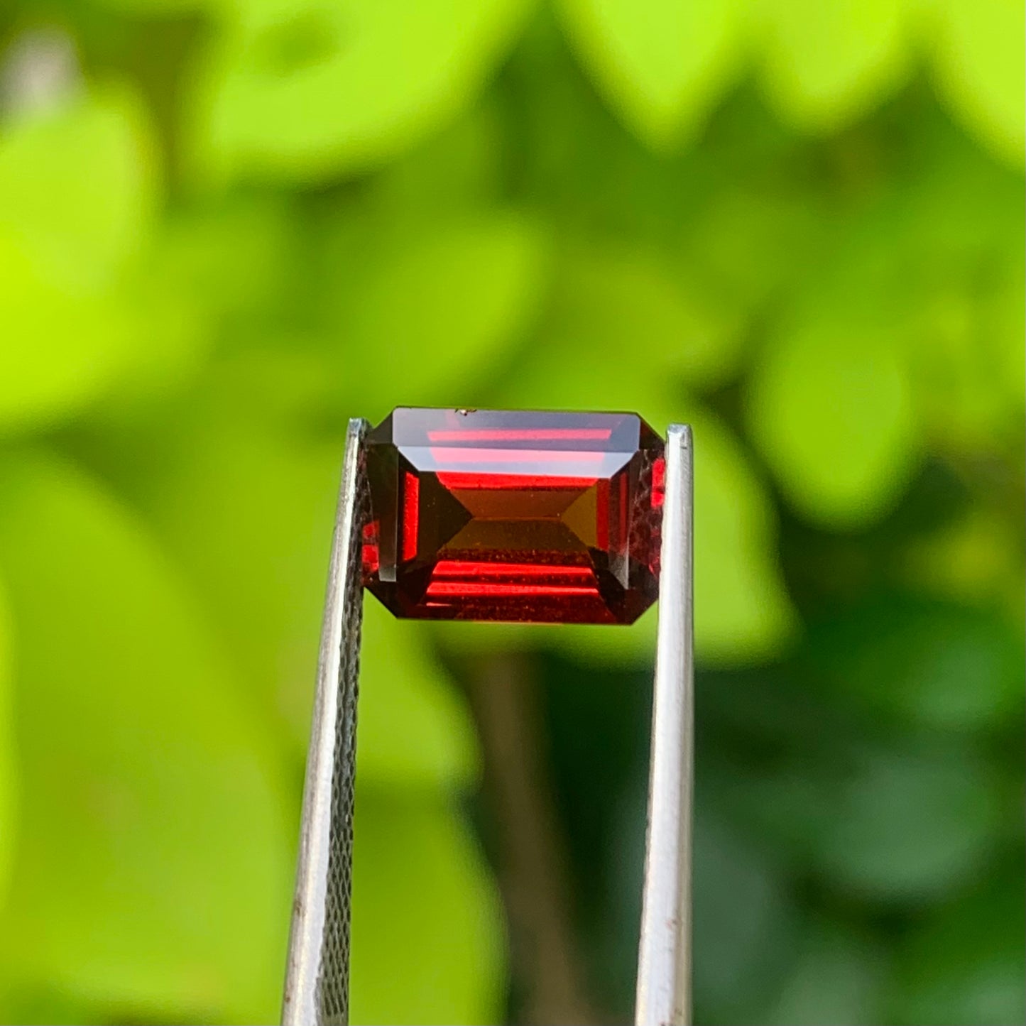 3.98 Ct Natural Malaya Garnet | Pyrope Spessatine Garnet | Rectangular Shape