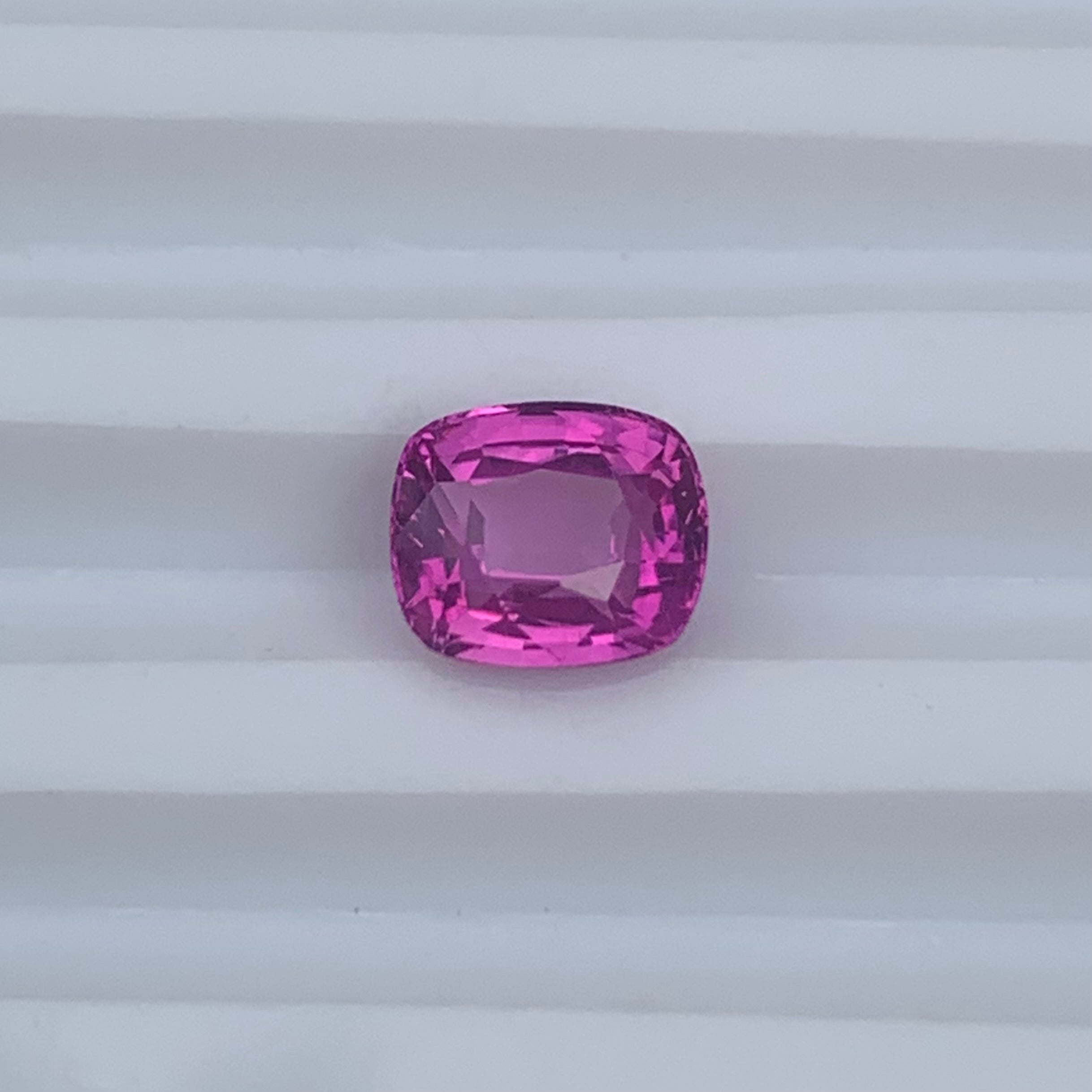 Unheated Hot Pink Sapphire 1.35 ct Cushion – Sri Lanka