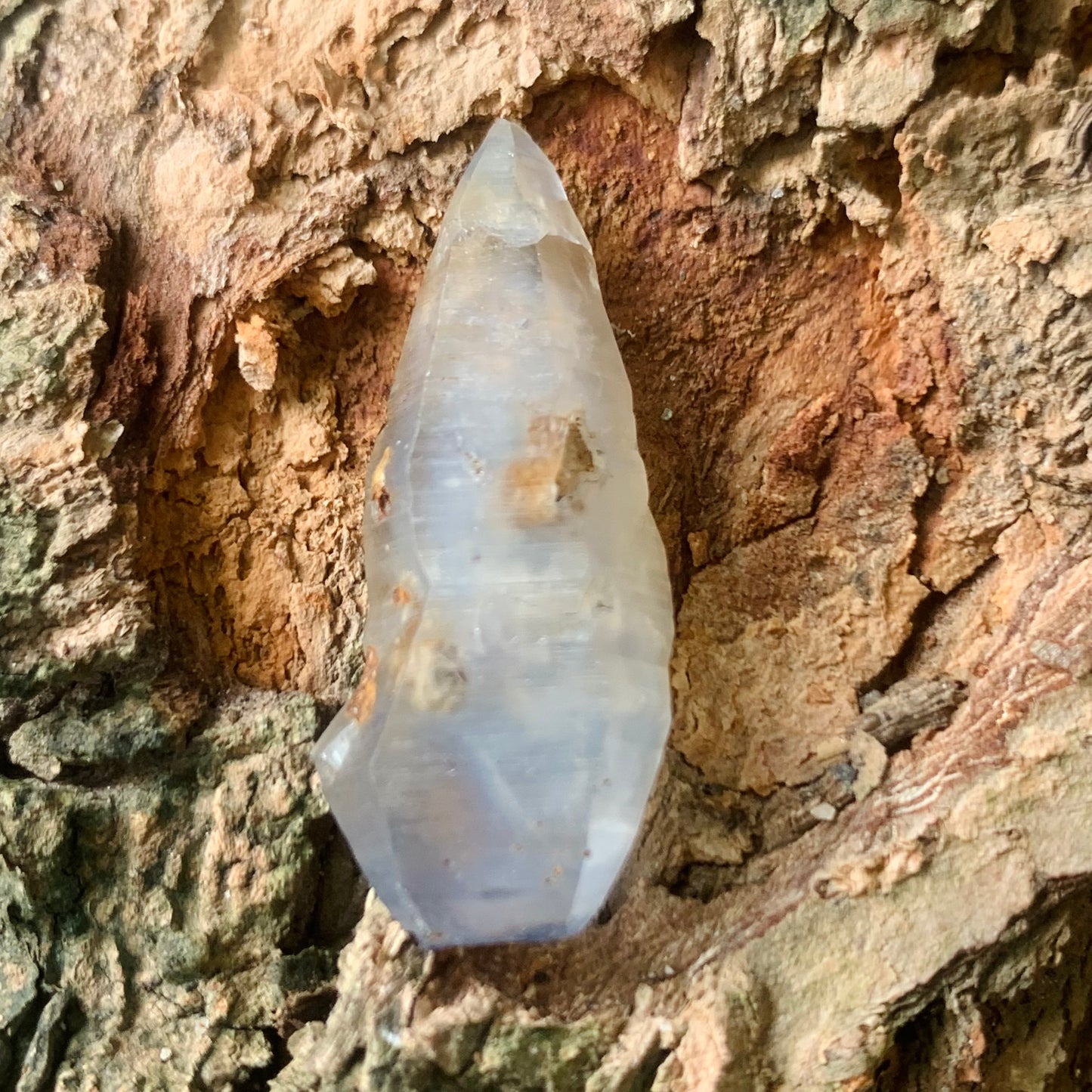 38.25Ct Natural Double Terminated Sapphire Crystal - Pristine Gauda Crystal- Raw Gemstone