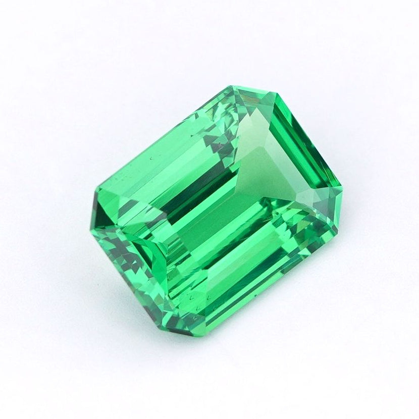 2.57 Ct Unheated Tsavorite Garnet – Emerald Cut - Vivid Green - Natural Gemstone - Luxury Gemstone