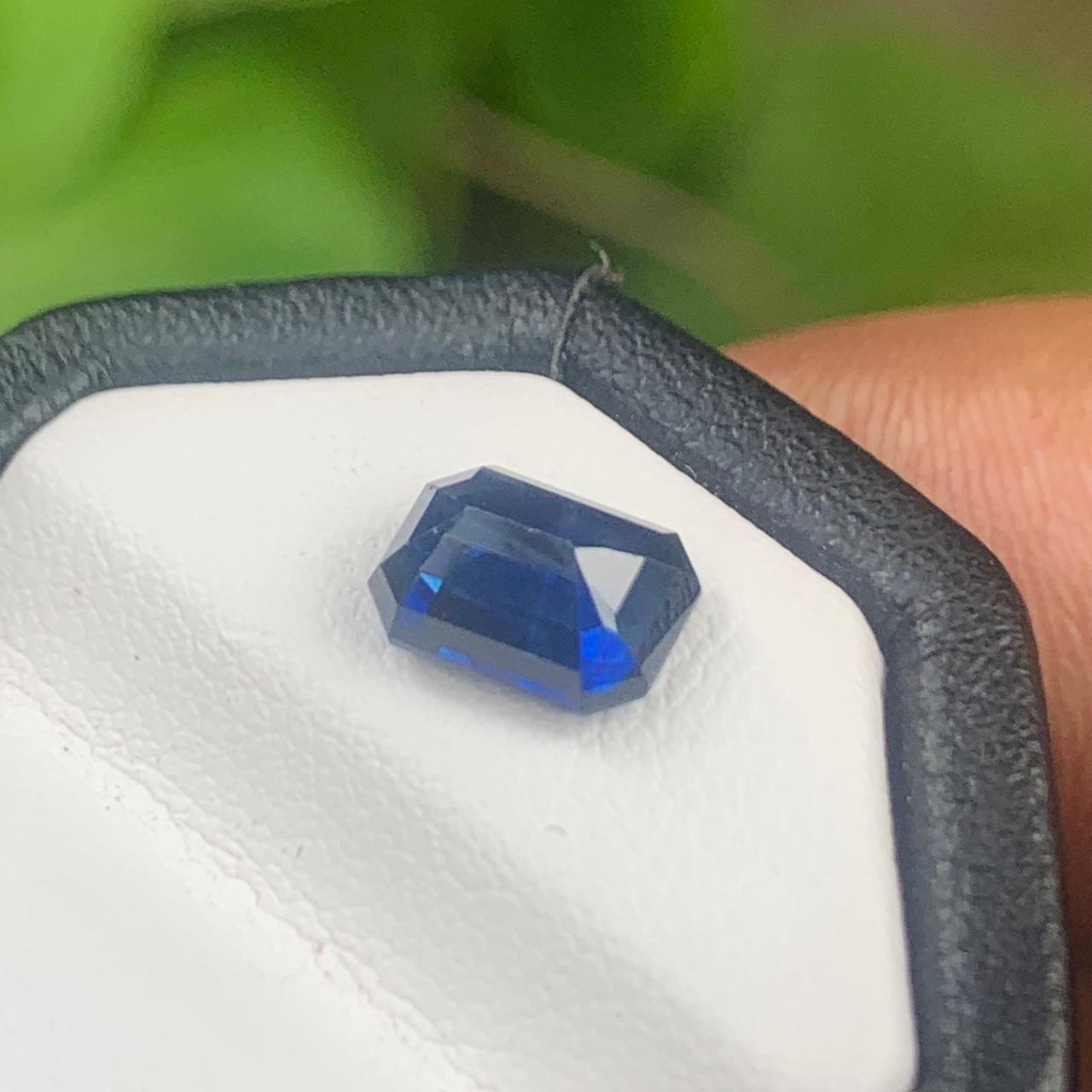 Natural Blue Sapphire - 2.04ct Heated Ceylon Cushion Emerald Cut