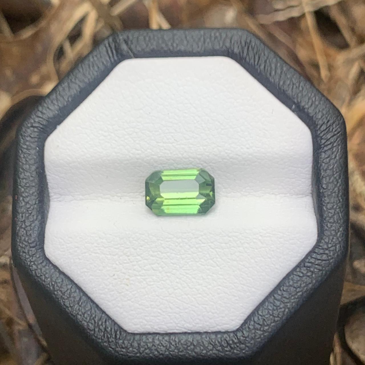 Natural Green Sapphire - 1.69ct Unheated Ceylon Emerald Cut