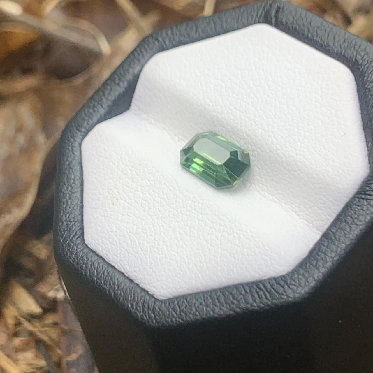 Natural Green Sapphire - 1.69ct Unheated Ceylon Emerald Cut