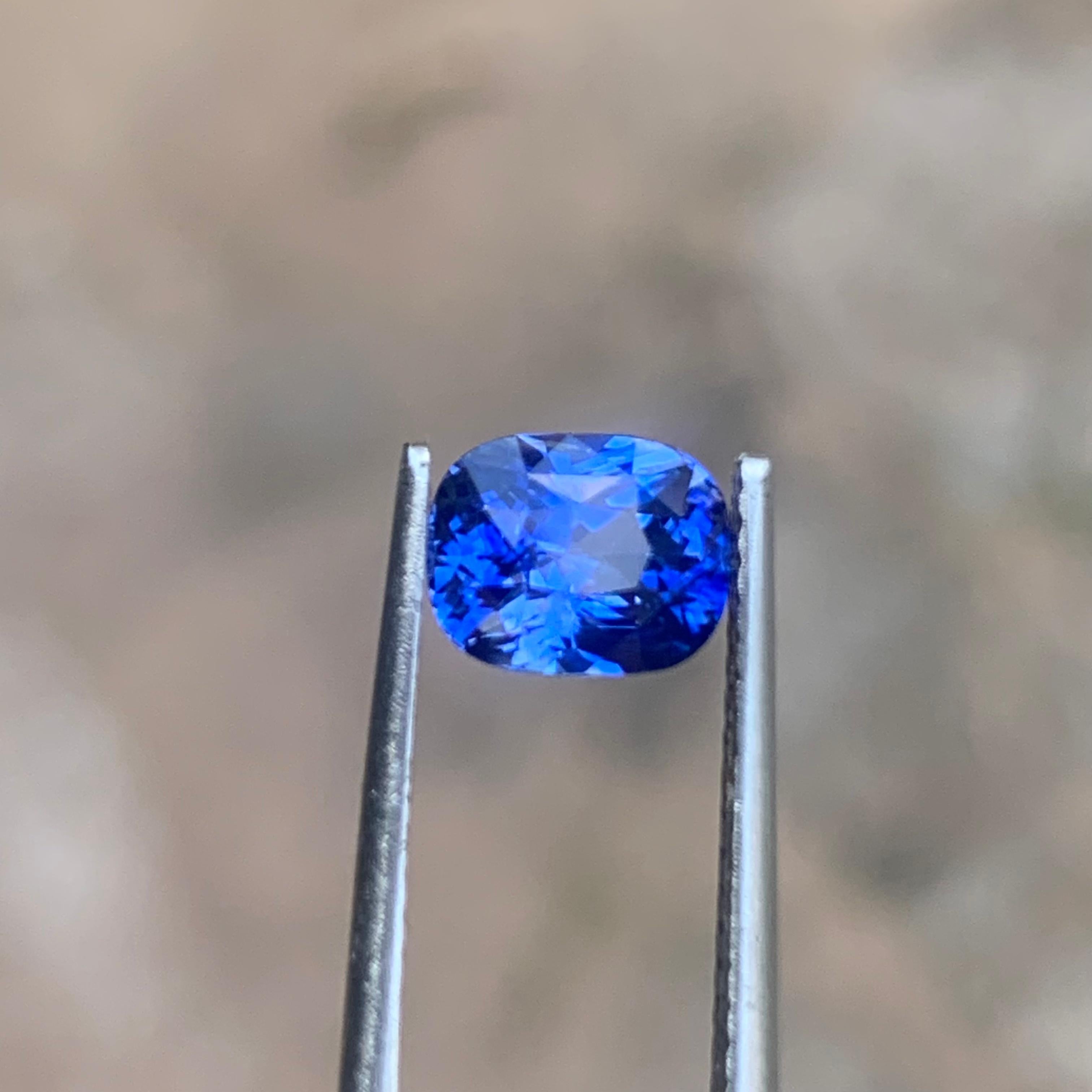 Cornflower Blue Sapphire 1.61ct Cushion - Sri Lanka