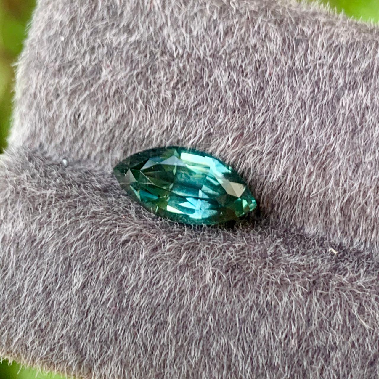 Unheated Teal Green Sapphire 2.53 ct Marquise – Madagascar