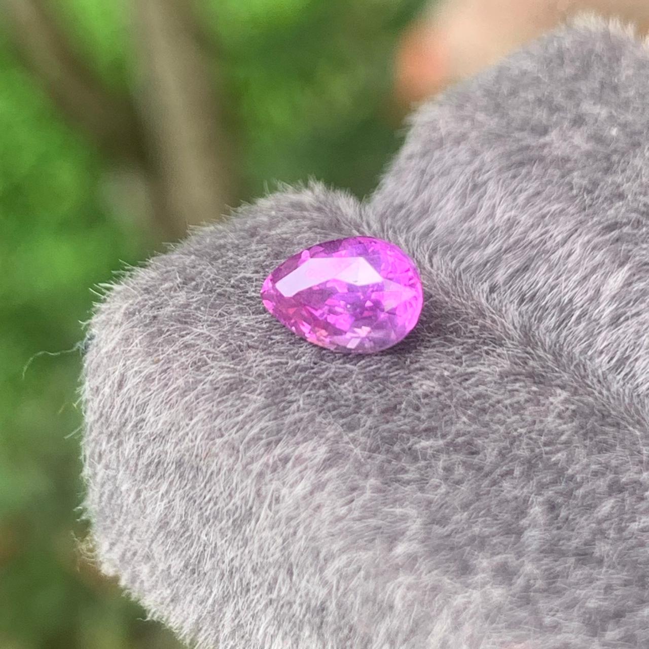 Unheated Purple Sapphire 1.21 ct Pear – Sri Lanka