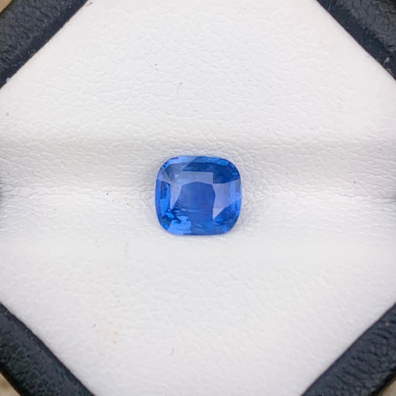 Unheated Vivid Blue Sapphire 1.03ct Cushion – Sri Lanka