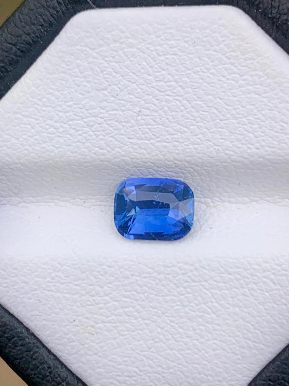 Unheated Vivid Blue Sapphire 1.03 ct Cushion – Sri Lanka