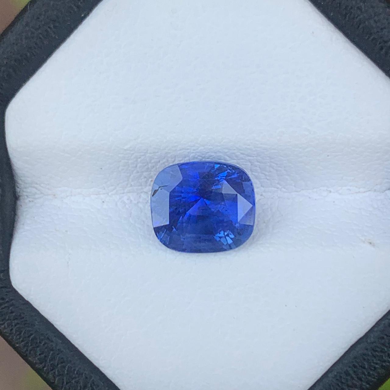 Unheated Cornflower Blue Sapphire 2.56 ct Cushion – Sri Lanka