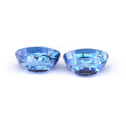 Unheated Blue Sapphire Pair 1.04 Ct - Coneflower Blue - Sri Lanka