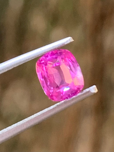Unheated Hot Pink Sapphire 1.35 ct Cushion – Sri Lanka