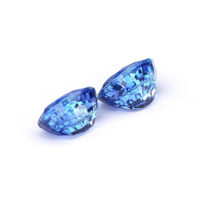 Unheated Blue Sapphire Pair 1.04 Ct - Coneflower Blue - Sri Lanka