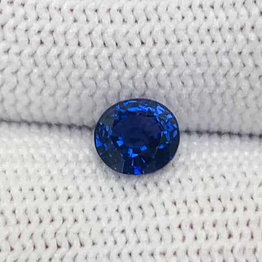 Natural Blue Sapphire - 1.07 Ct,  Round Cut, Natural Corundum