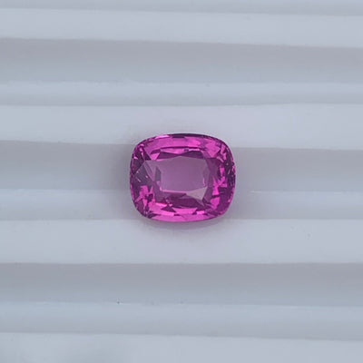 Unheated Hot Pink Sapphire 1.35 ct Cushion – Sri Lanka