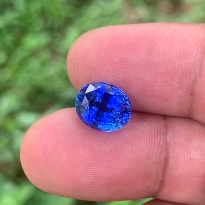 5.54 Ct Flawless Cornflower Blue Sapphire | Ceylon Origin Blue Sapphire