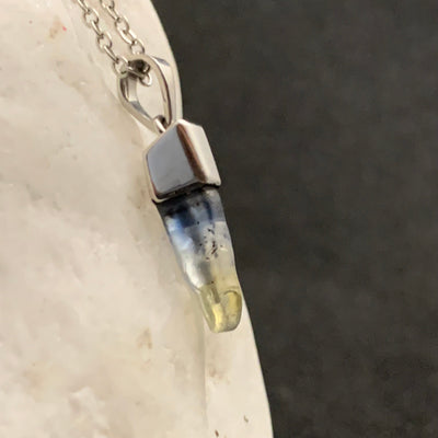 Natural Bi-Colour Sapphire Crystal Silver Pendant – Handmade Sapphire Jewelry - Sri Lanka
