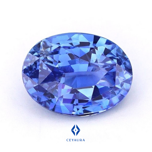 Unheated Coneflower Blue Sapphire 2.54 Ct - Natural Oval Gem from Sri Lanka