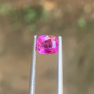 Unheated Hot Pink Sapphire 1.35 ct Cushion – Sri Lanka
