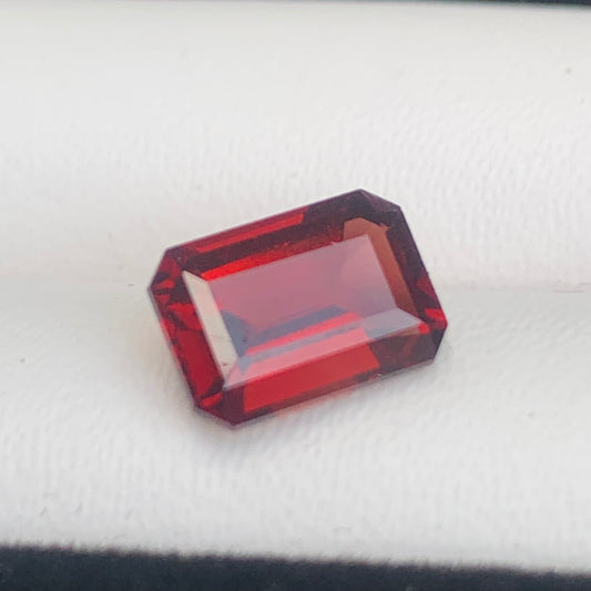 3.98 Ct Natural Malaya Garnet  | Pyrope Spessatine Garnet | Rectangular Shape