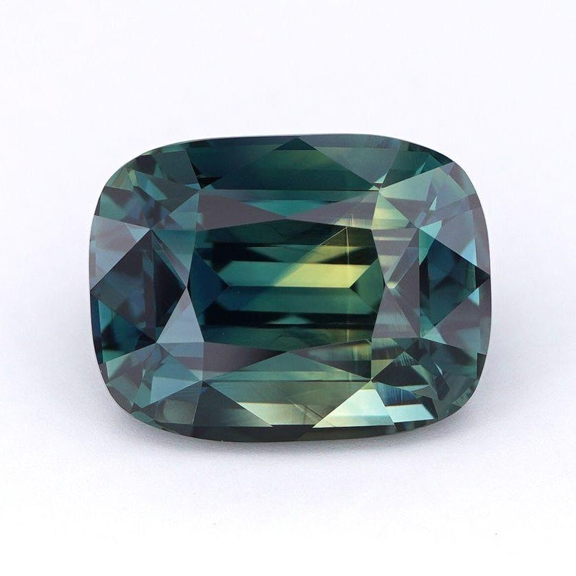 Yellowish Green Sapphire 10.10 ct Cushion – Madagascar