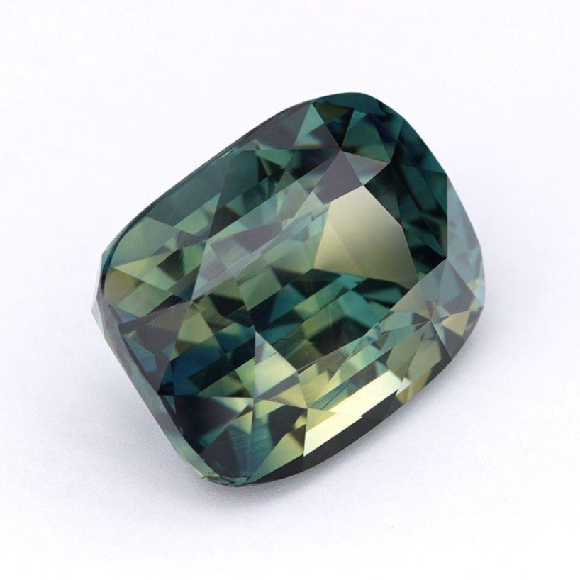 Yellowish Green Sapphire 10.10 ct Cushion – Madagascar
