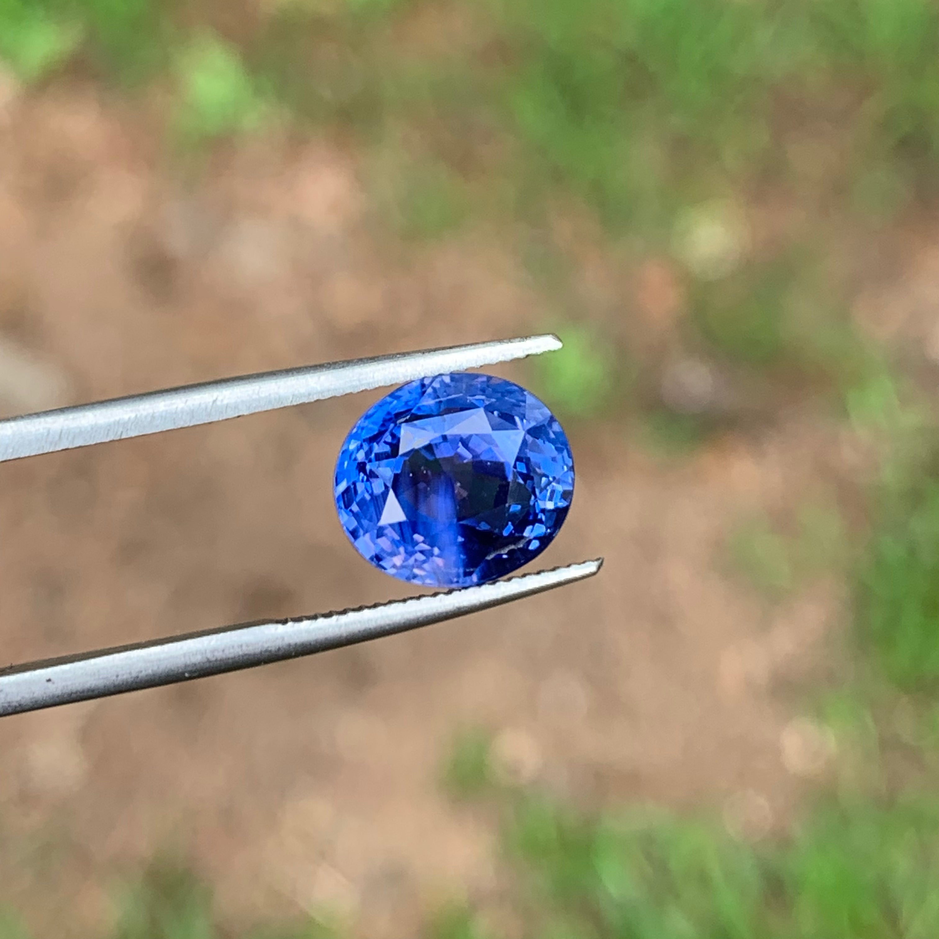 Unheated Cornflower Blue Sapphire 5.10 ct Oval – Sri Lanka