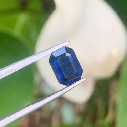 Natural Blue Sapphire - 2.04ct Heated Ceylon Cushion Emerald Cut