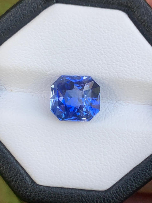 3.59 Ct Natural Blue Sapphire | Sky Blue Cushion Gemstone | Fine Jewelry Gemstone