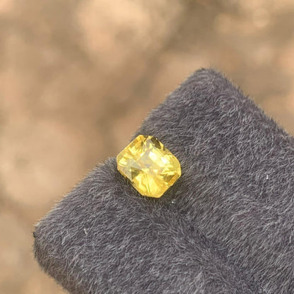 Unheated Yellow Sapphire-2.65 Ct | Emerald Cut Ceylon Gemstone