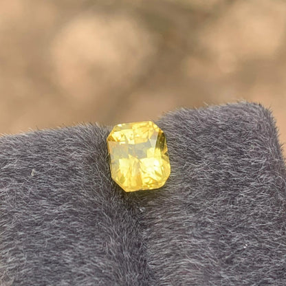Unheated Yellow Sapphire-2.65 Ct | Emerald Cut Ceylon Gemstone
