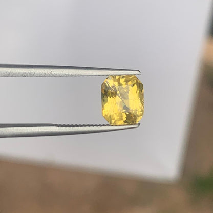 Unheated Yellow Sapphire-2.65 Ct | Emerald Cut Ceylon Gemstone