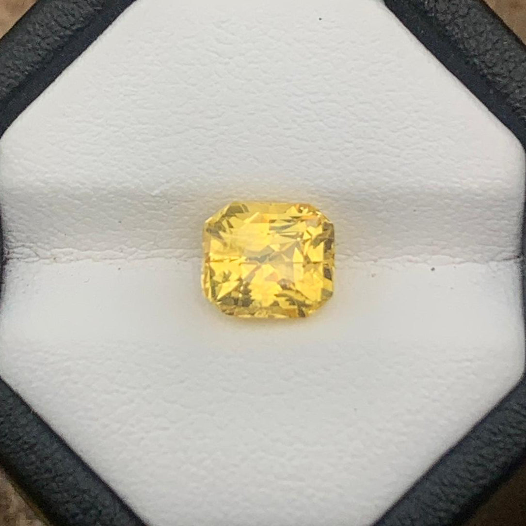 Unheated Yellow Sapphire-2.65 Ct | Emerald Cut Ceylon Gemstone