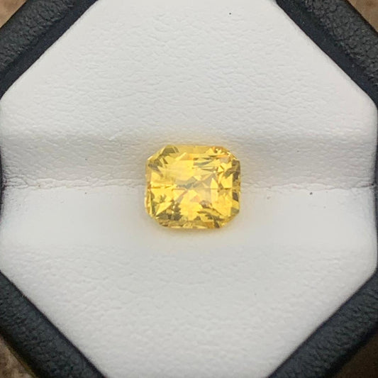 Unheated Yellow Sapphire-2.65 Ct | Emerald Cut Ceylon Gemstone
