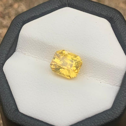 Unheated Yellow Sapphire-2.65 Ct | Emerald Cut Ceylon Gemstone
