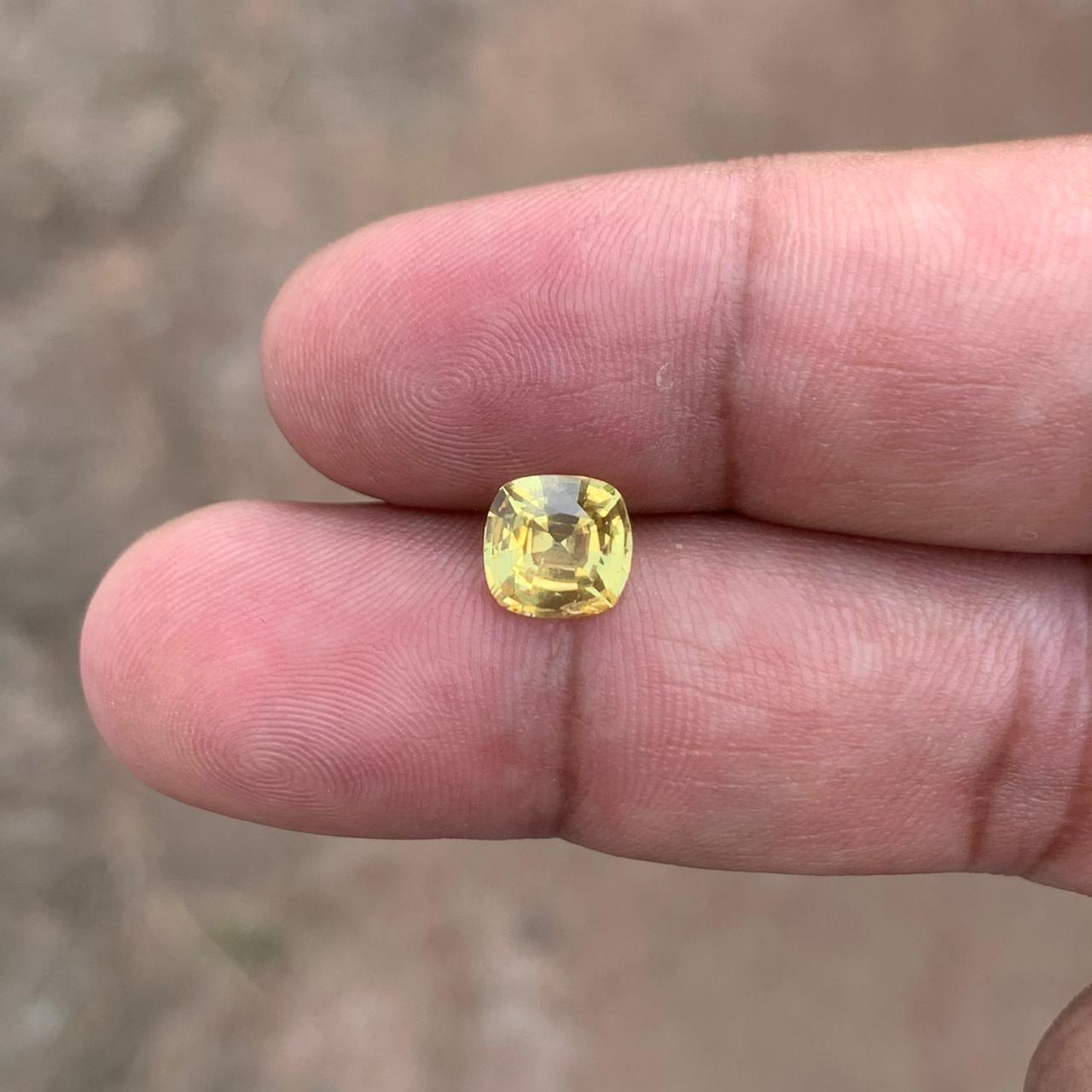 2.15 Ct Unheated Yellow Sapphire | Ceylon Natural Yellow Sapphire