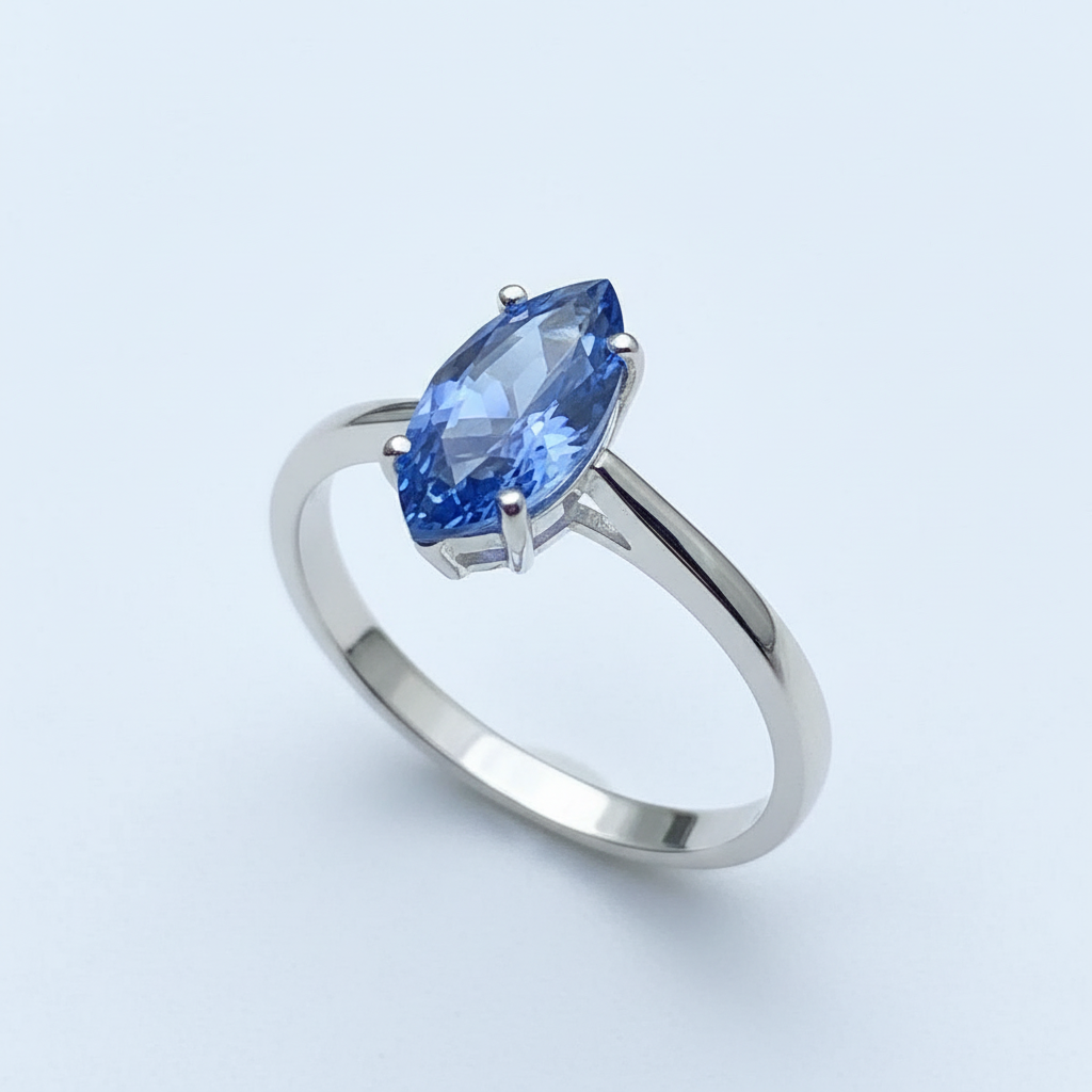 Rare Marquise Shape Natural Blue Sapphire-2.14 Ct | Unheated Ceylon Sapphire