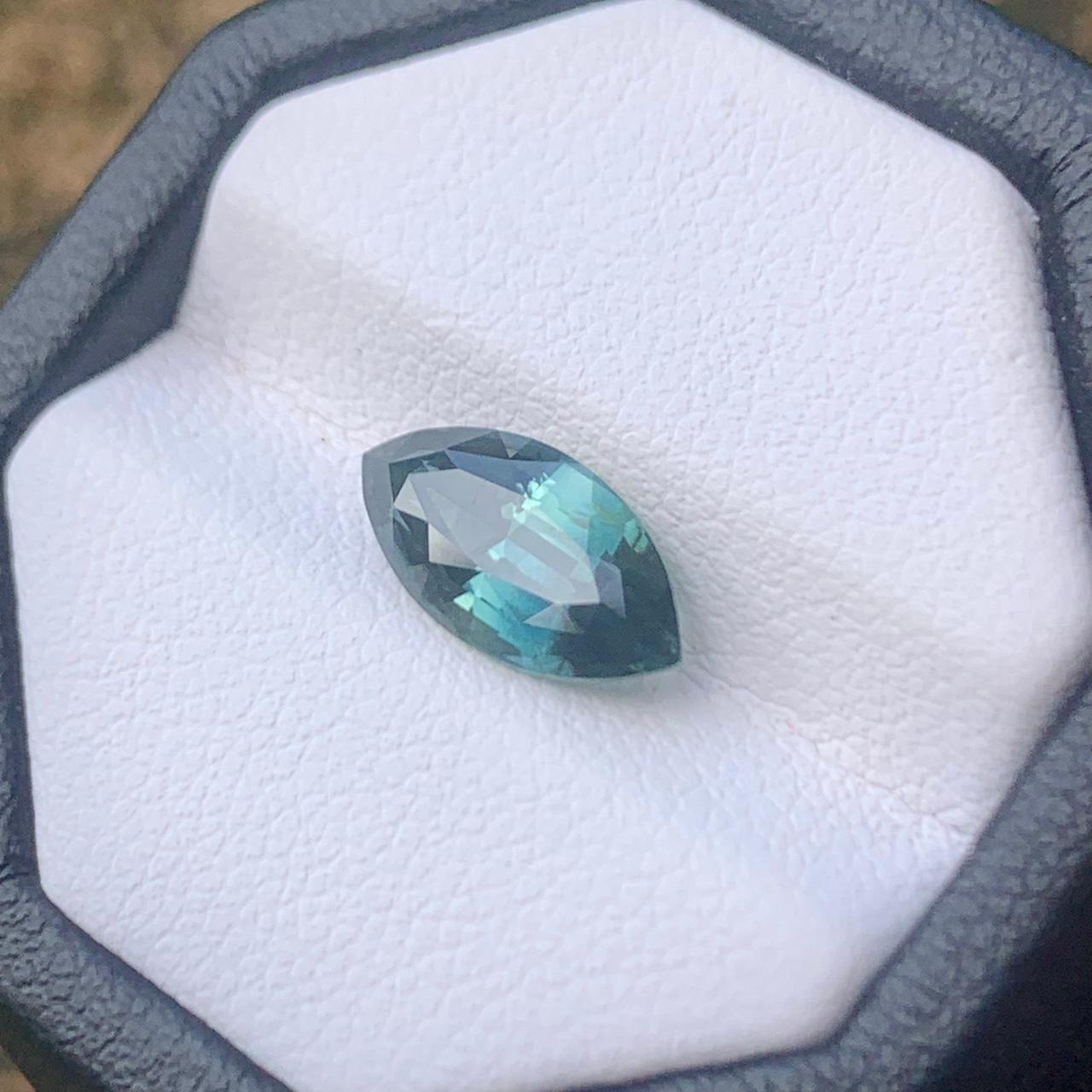 Unheated Teal Green Sapphire 2.53 ct Marquise – Madagascar