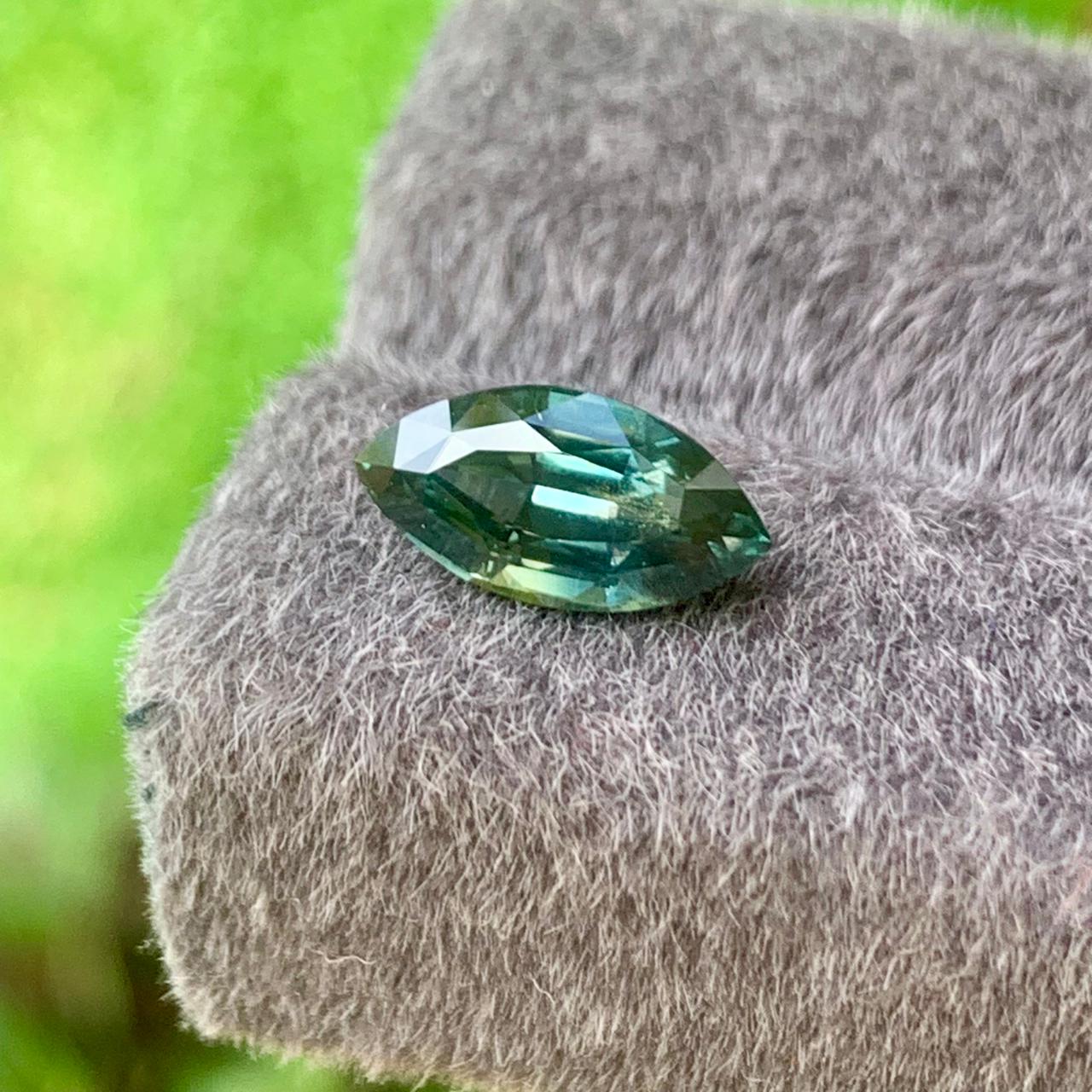 Unheated Teal Green Sapphire 2.53 ct Marquise – Madagascar
