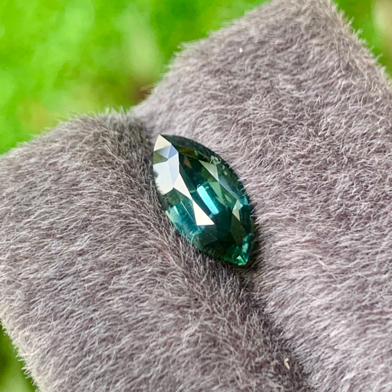 Unheated Teal Green Sapphire 2.53 ct Marquise – Madagascar