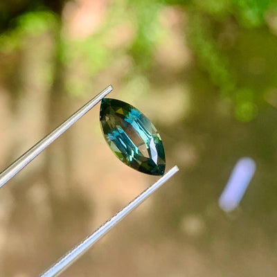 Unheated Teal Green Sapphire 2.53 ct Marquise – Madagascar