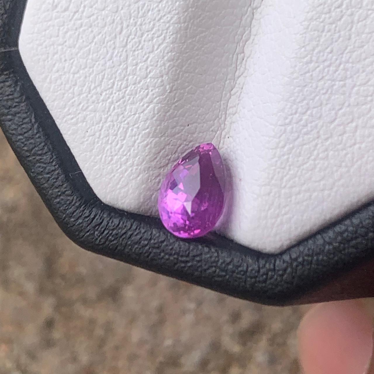 Unheated Purple Sapphire 1.21 ct Pear – Sri Lanka