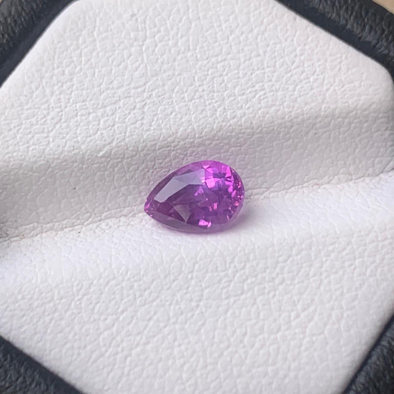 Unheated Purple Sapphire 1.21 ct Pear – Sri Lanka