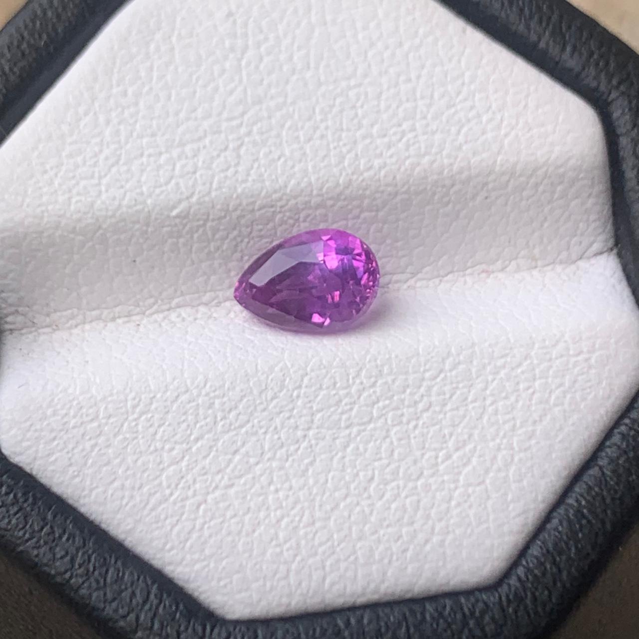 Unheated Purple Sapphire 1.21 ct Pear – Sri Lanka