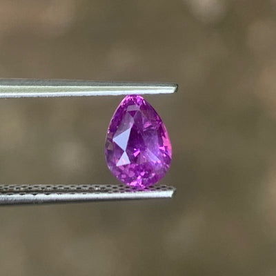 Unheated Purple Sapphire 1.21 ct Pear – Sri Lanka